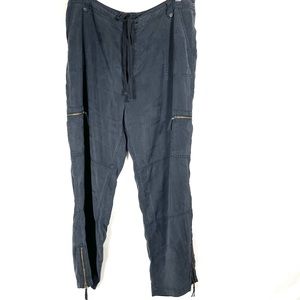 Soft Surroundings black Tie Waist Cargo Style Pants